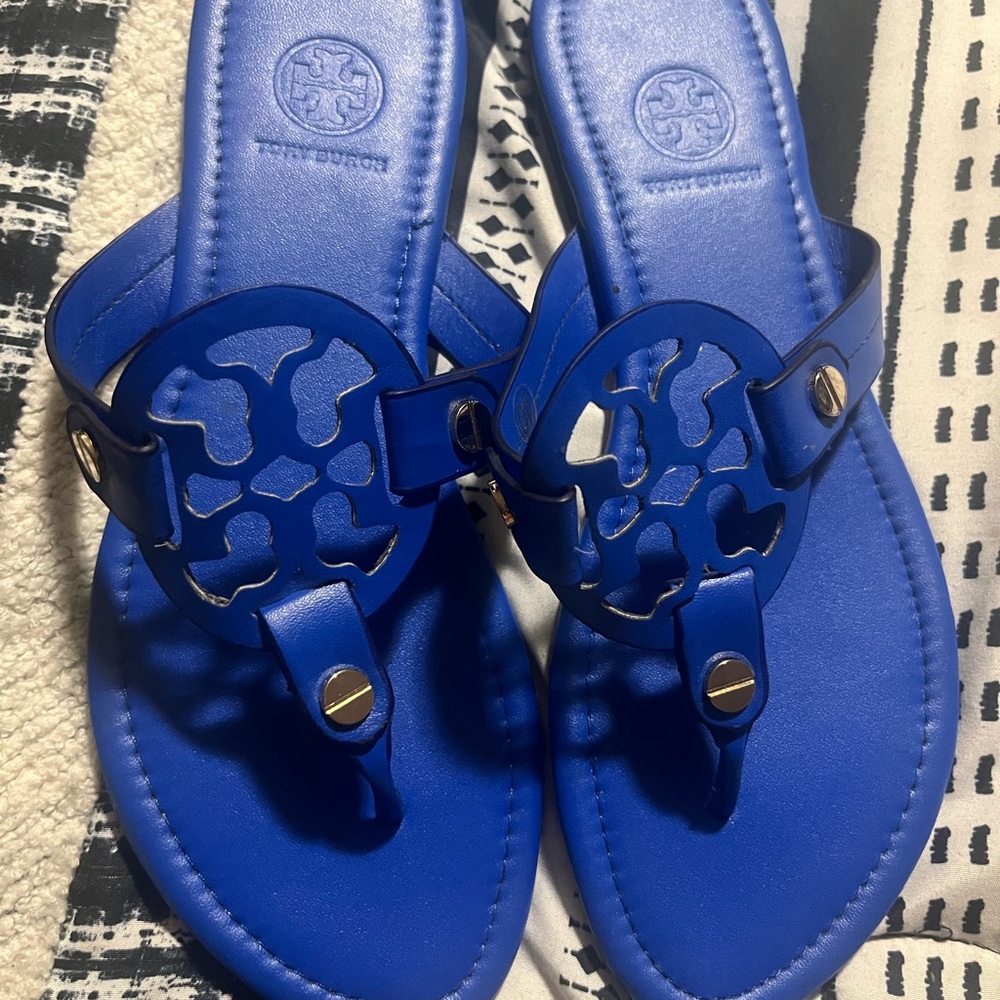 Tory Burch Vibrant Blue Thong Sandals